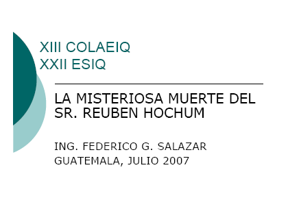 ESIQ CONGRESO ESTUDIANTIL INGENIERIA QUIMICA 2007